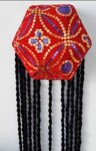 特价新疆舞成人头饰民族帽小花帽维族帽子六角帽儿童舞台演出帽子