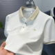 纯色休闲品牌翻领t恤半袖 拼色领polo衫 男士 夏季 上衣服带领 男短袖