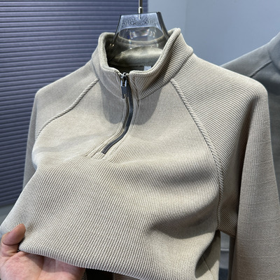 拼接运动休闲加绒加厚卫衣男