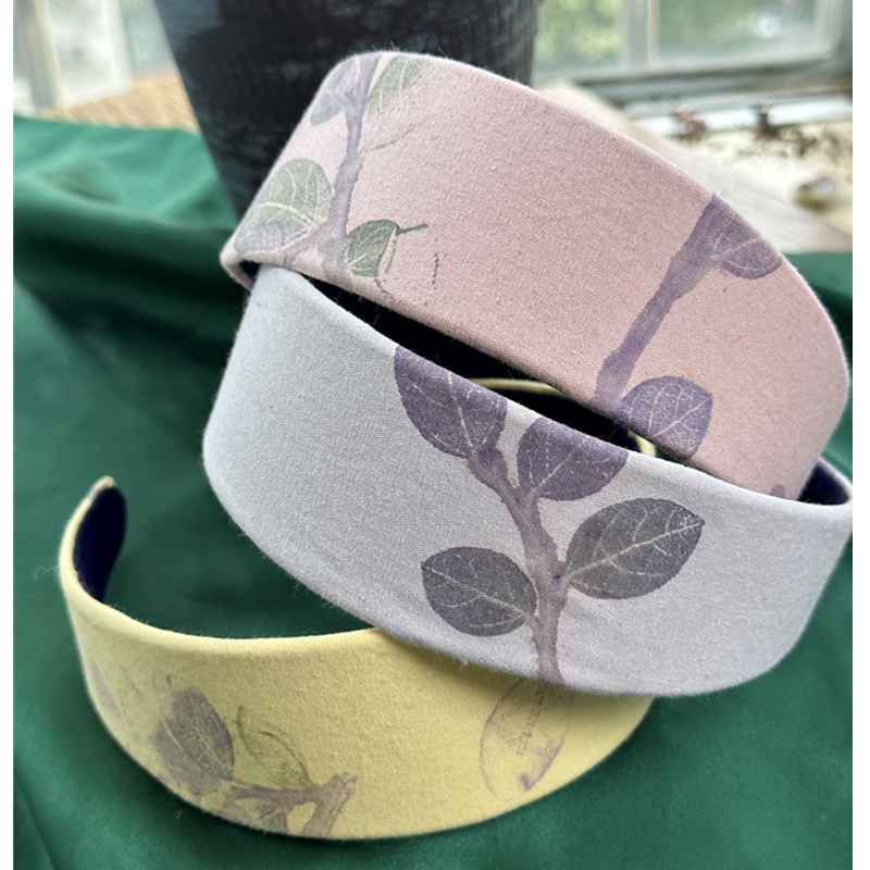 民族风纯手工草木植物拓染发箍