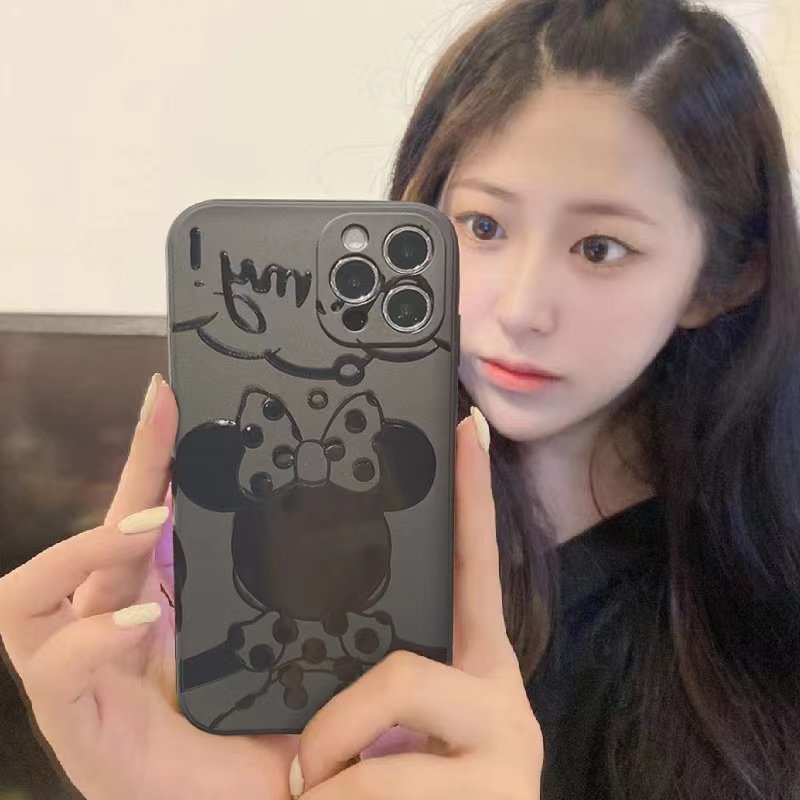 浮雕硅胶米妮手机壳潮牌