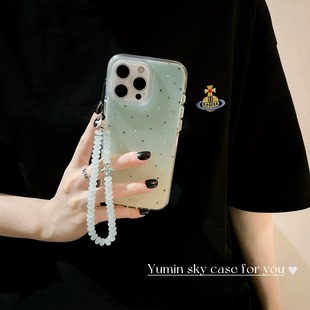 唯美黄绿渐变星星IMD适用于苹果17手机壳华为mate/p80 nova14小米17/k80/note15可爱oppo reno荣耀400女vivo