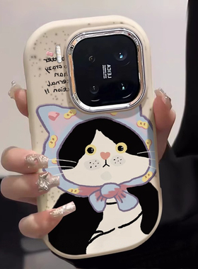 卡通蓝色帽子猫咪适用于vivo iQOO13手机壳iqoo neo10 PRO/NEO9镜框iqoo Z9turbo/z8x新款12pro/11个性女neo8