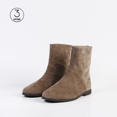 SL6627【牛皮】【撤柜】法式小短靴女秋2025冬季新款短筒靴