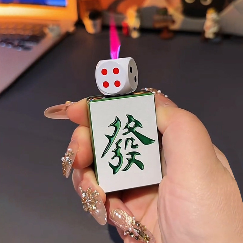 新款网红防风充气扑克牌打火机图片