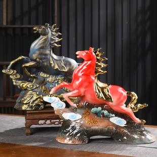 景德镇仿古生肖马陶瓷泡酒瓶 三斤装酒坛子 3斤马到成功密封酒坛