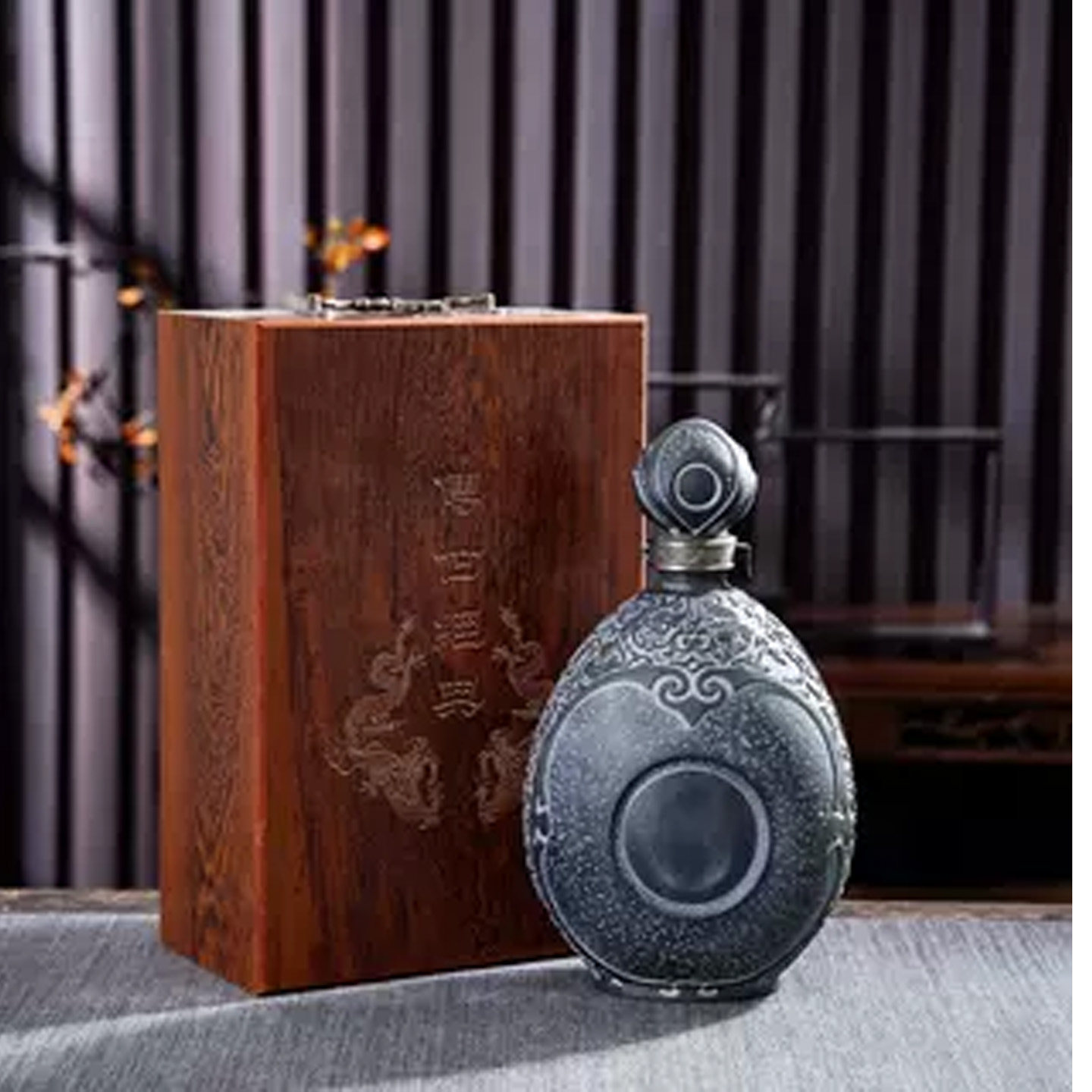 景德镇仿青铜陶瓷酒瓶 三斤装密封酒罐 3斤仿古白酒坛 1500ml收藏