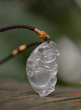 儒匪窝五岳散人弥勒佛吊坠水沫玉