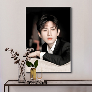 成毅十字绣2026新款简单手工绣钻石画圆钻明星人物照片钻石画挂画