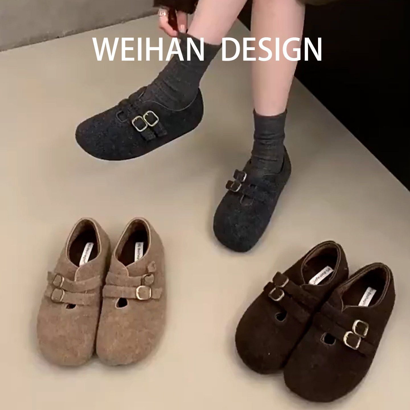 羊皮版！厚底内增高全包勃肯鞋女冬加绒保暖软底棉鞋一脚蹬豆豆鞋,女鞋,勃肯鞋/软木鞋,淘宝优惠券,粉丝福利购,淘宝优惠卷