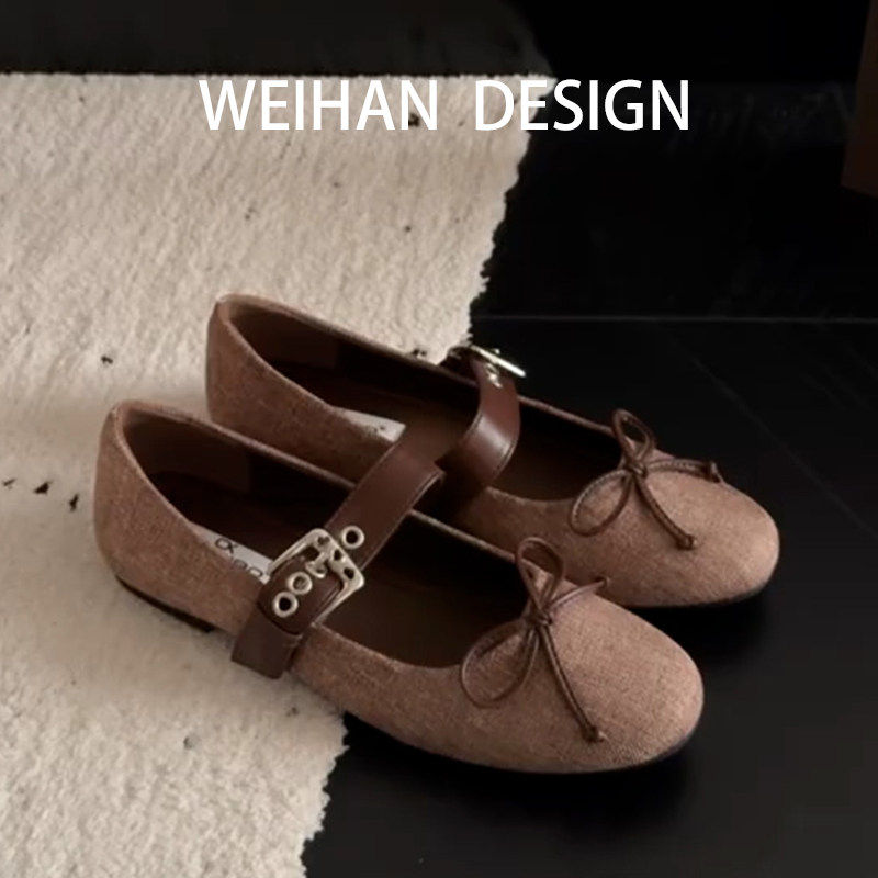 羊皮版！复古小众皮带扣玛丽珍鞋女圆头法式配裙子平底芭蕾舞单鞋,女鞋,浅口单鞋,淘宝优惠券,粉丝福利购,淘宝优惠卷