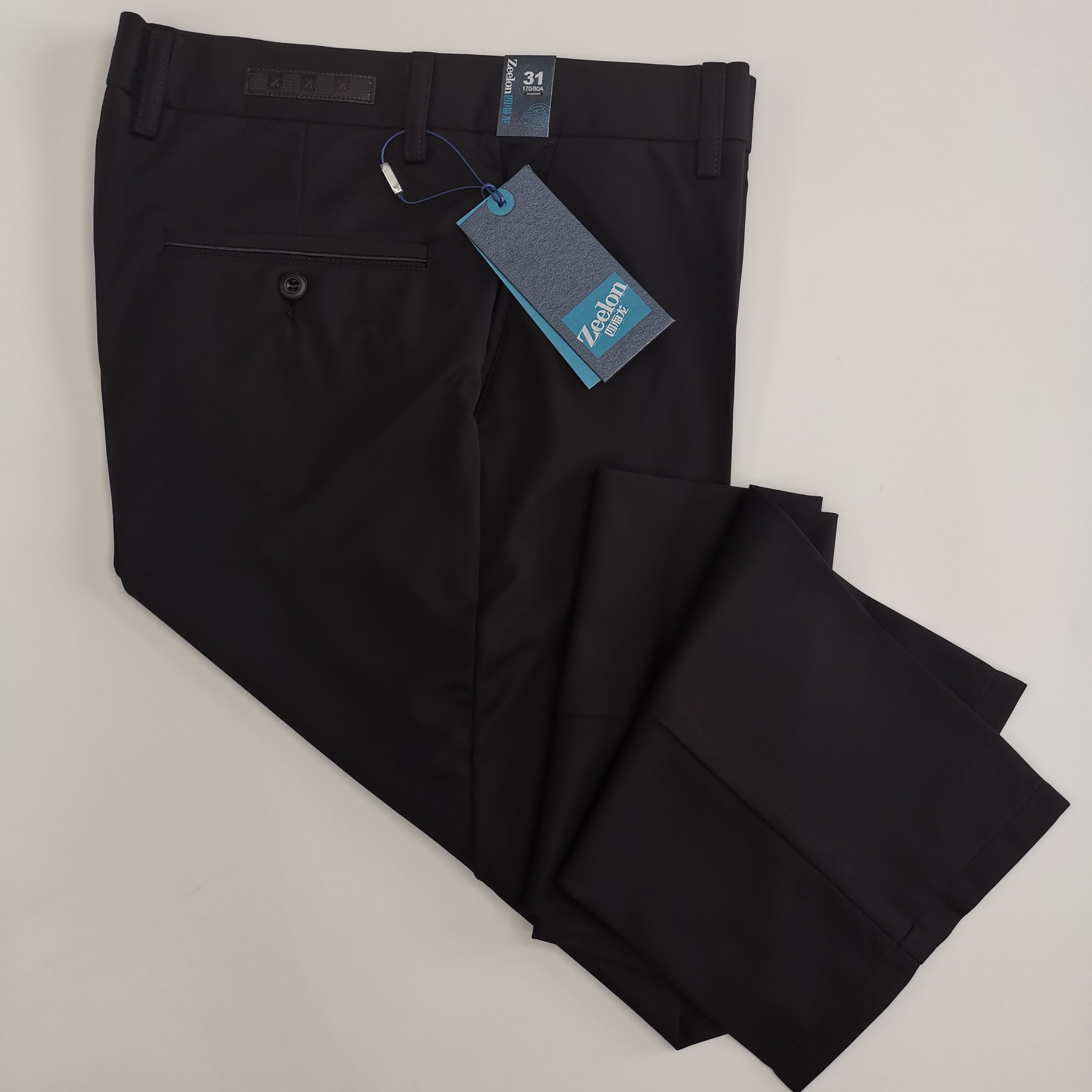 四海龙商务休闲男裤春夏薄料高腰宽松大直筒型免烫正品长裤E01