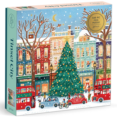 （现货）正版galison 闪亮之城 城市圣诞节金箔500片美国进口拼图