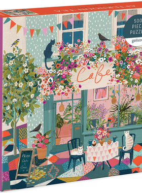 （现货）正版galison 下午茶 小黑猫 猫咪 500片 美国进口拼图