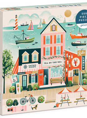 （现货）正版galison 海边小屋 500片 美国进口拼图