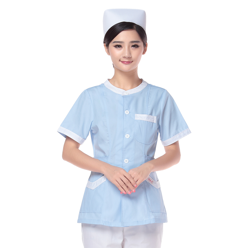 梅如雪护士服女款长袖工作短袖夏季薄款分体套装大褂高端牙科口腔