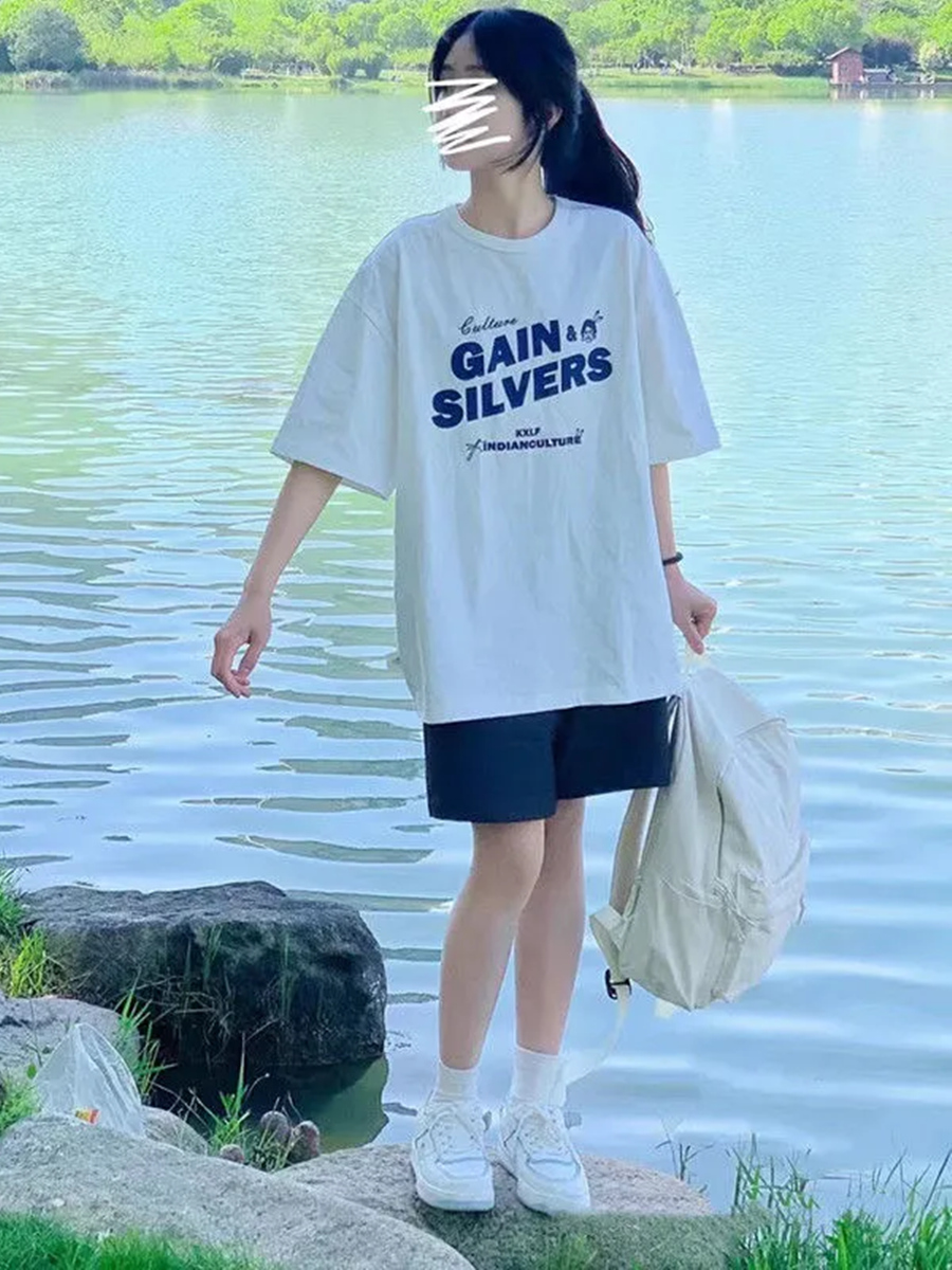 纯棉短袖短裤运动服套装女夏季学生韩版宽松小个子跑步休闲两件套