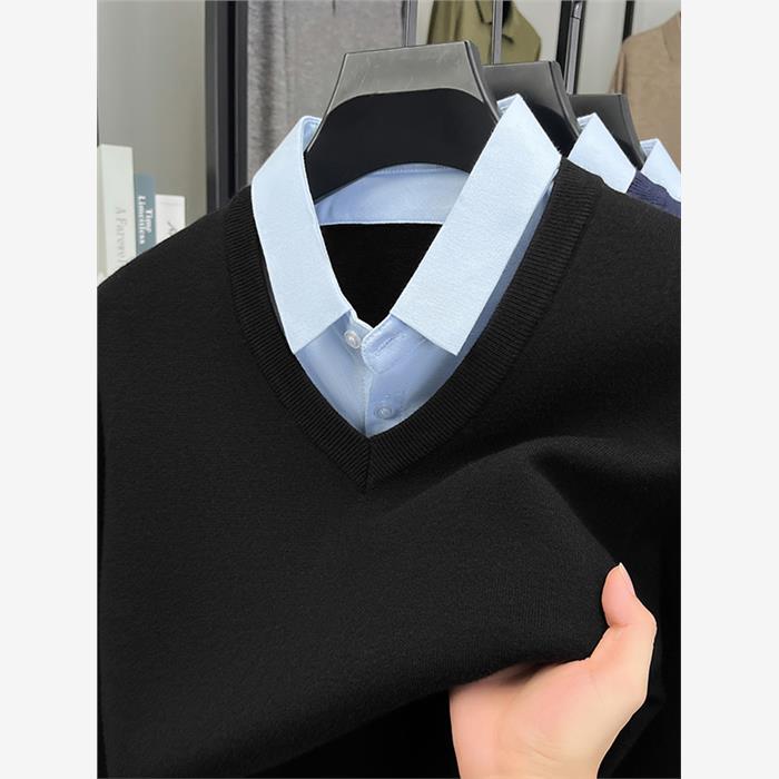 恒源祥高端假两件衬衫领