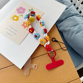 花花演唱会同款 应援色编织立体花朵手机挂绳挂手腕垫片手机链手提