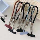 高端手腕手机挂绳结实耐断编织手机链短款 可手提金属垫片防盗防丢