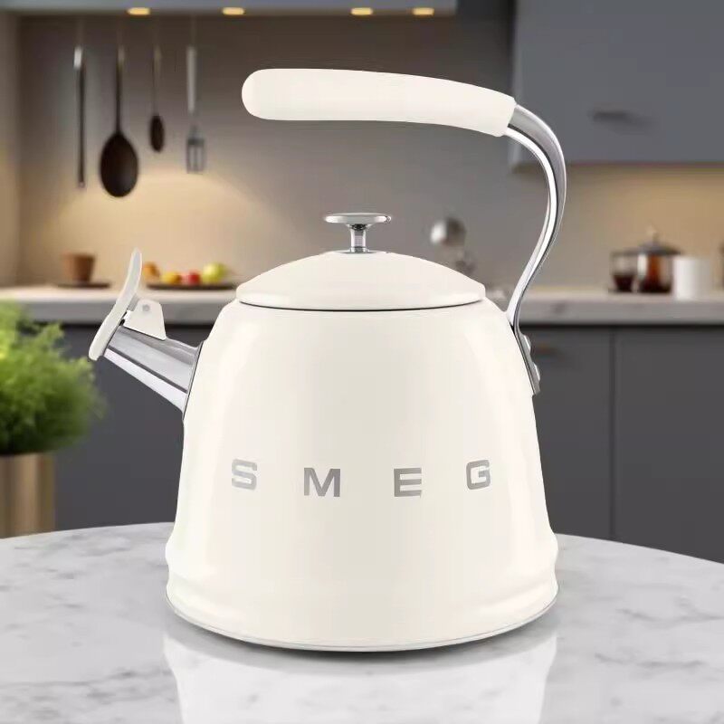 SMEG斯麦格304不锈钢鸣笛大容量烧水壶家用燃气灶电磁炉热开水壶