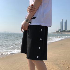 排扣短裤男2021夏季新款篮球裤潮牌运动休闲五分裤男-DK002-p25图片