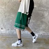 撞色字母刺绣运动短裤男夏季外穿潮流休闲五分裤中裤-DK63-P28，男装休闲裤，星座601-1