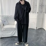 2021春款！白色长袖衬衫男休闲寸衣外套雪纺坠垂感很仙的衬衣，男装衬衫，星座601-1