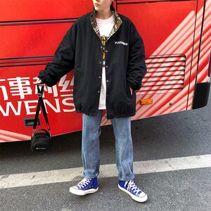 男士外套春季两面穿迷彩加肥加大码潮流胖子宽松夹克休闲工装上衣图片