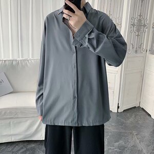 春款新款衬衫男潮流帅气薄款冰丝衬衣防晒衣长袖痞帅港风外套图片