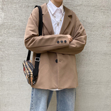2021秋季新款西装男宽松百搭休闲外套潮流帅气韩版宽松西服，男装西服，星座601-1