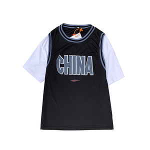 运动休闲套装男假两件短袖t恤短裤两件套嘻哈篮球服~TZ55-p45图片