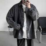 暗黑系秋季衬衫外套帅气上衣服外套601-1-WT7003-p50，男装夹克，星座601-1