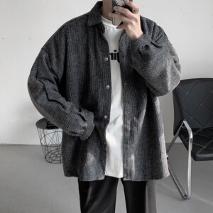 暗黑系秋季衬衫 外套帅气上衣服外套601-1-WT7003-p50图片