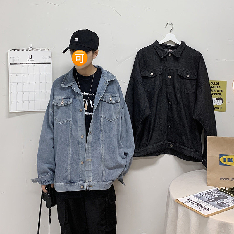 20/秋机能工装潮流牛仔夹克外套男女流行牛仔衣-jk52-p55图片