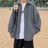 2021新款港风灯芯绒外套男休闲宽松潮流百搭衬衫韩版-CS518-p35，男装衬衫，星座601-1