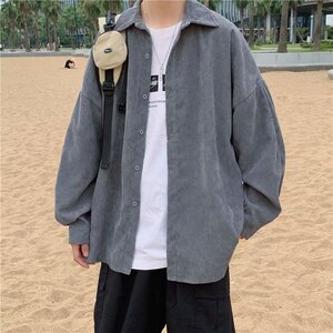 2021新款港风灯芯绒外套男休闲宽松潮流百搭衬衫韩版-CS518-p35图片