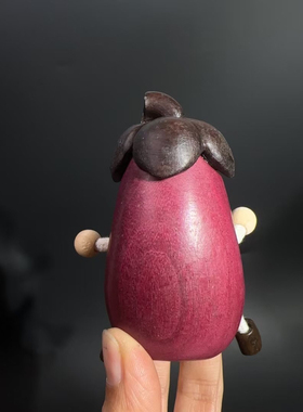 紫罗兰木茄子人水果手把
