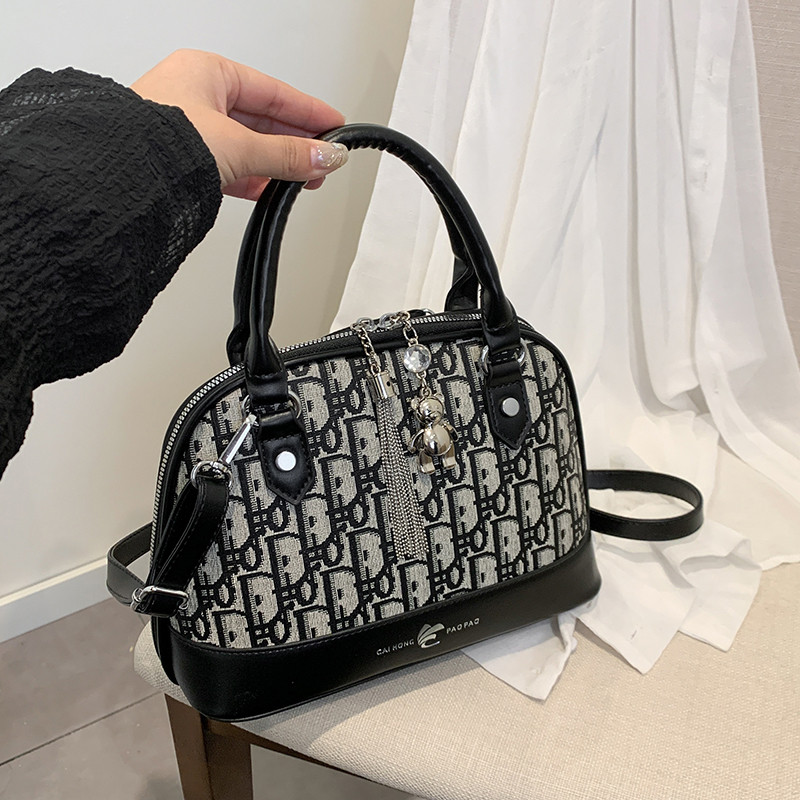 高级质感复古印花女包2025新款轻奢时尚手提包贝壳包单肩斜挎包,箱包皮具/热销女包/男包,通用款女包,淘宝优惠券,粉丝福利购,淘宝优惠卷