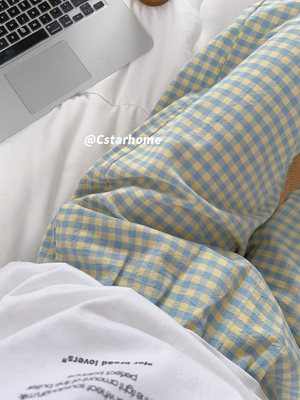 有口袋呀！可外穿的全棉睡裤