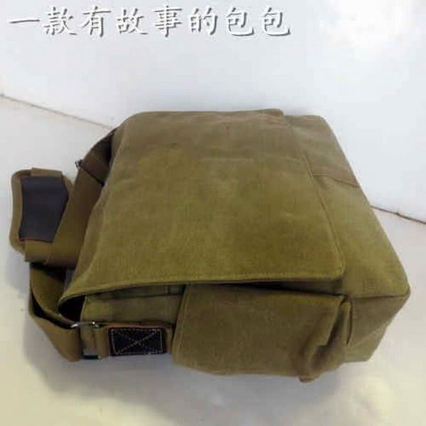 男装户外休闲单肩斜挎包男大容量斜跨背包帆布男包挎包工具背包