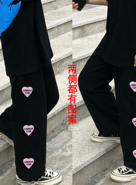 松紧腰休闲九分裤小众