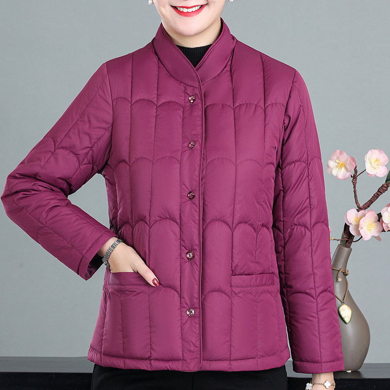 中老年羽绒棉服女加肥加大棉袄女