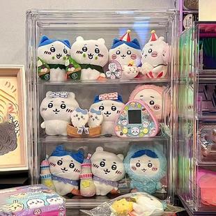 chiikawa乌萨奇公仔收纳盒棉花娃娃玩偶吉伊卡哇展示柜透明展示架