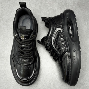 A258-M88103-P218头层牛皮轻奢鞋厚底时尚老爹鞋气垫百搭轻便男鞋，男鞋休闲鞋，电商A258
