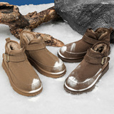 A258-X3956-P120英伦风复古短靴厚底加绒防寒棉鞋东北冬季雪地靴，男鞋雪地靴，电商A258