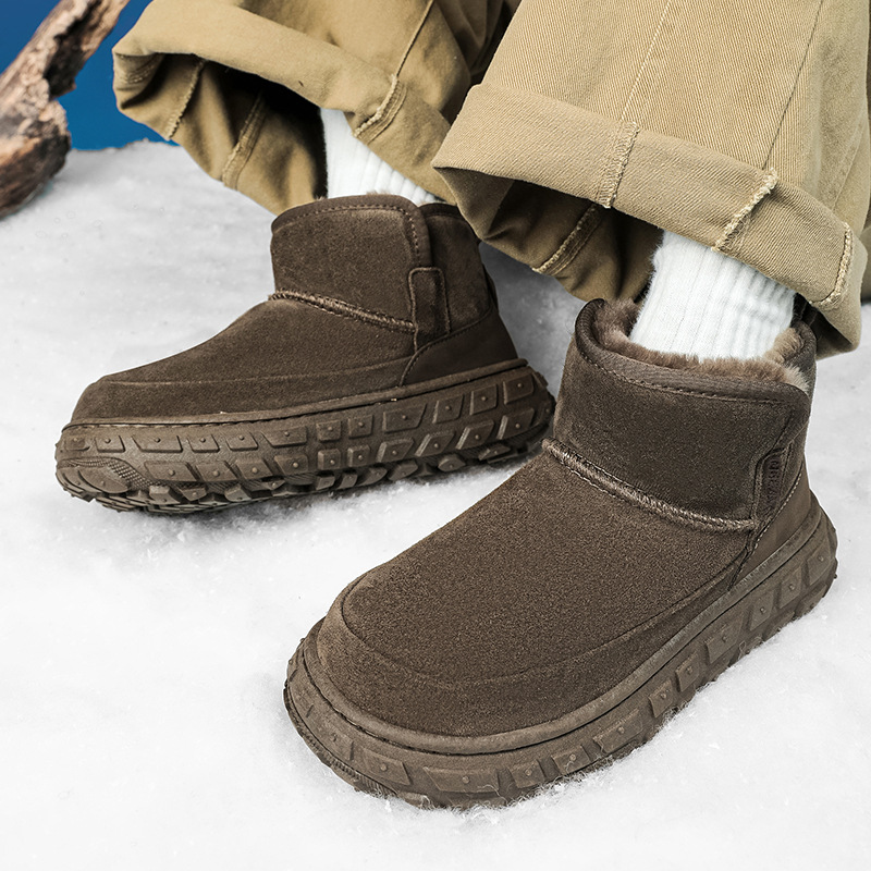 A258-X3967-P128加厚棉鞋情侣款底雪地靴厚底轮胎底户外加绒男鞋，男鞋雪地靴，电商A258