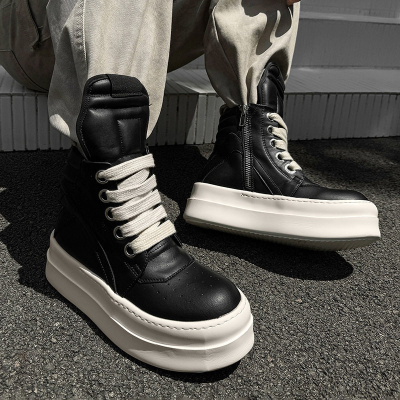 A258-QL78133-P128新款厚底大舌鞋休闲百搭板鞋经典复古休闲鞋，男鞋休闲鞋，电商A258