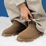 A258-X3956-P120英伦风复古短靴厚底加绒防寒棉鞋东北冬季雪地靴，男鞋雪地靴，电商A258