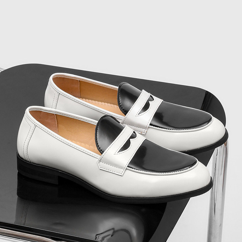 A258-QL25905-P120乐福鞋一脚蹬懒人鞋简约风复古经典正装皮鞋，男鞋皮鞋，电商A258